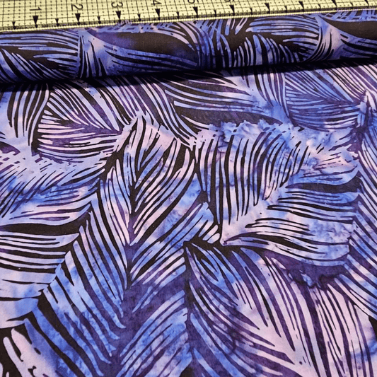 Hoffman - Bali Batiks Handpaints Cycas Palm Midnight 3361-212 100% Cotton Fabric