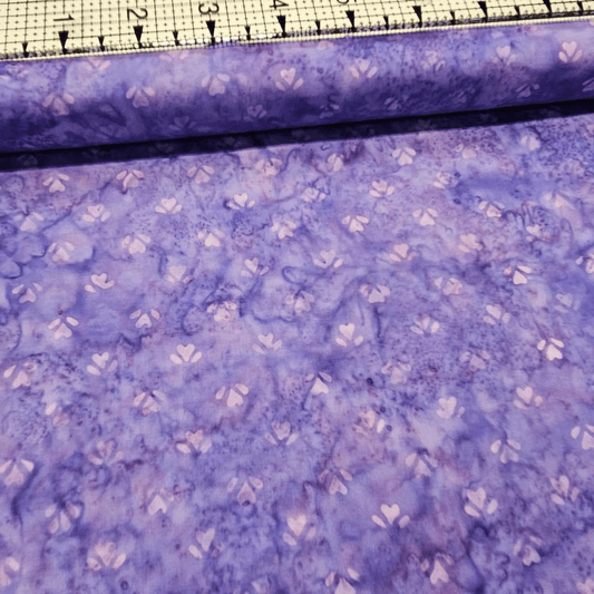 Hoffman - Bali Batiks Handpaints Dainty Hearts Purple 3361-517 100% Cotton Fabric