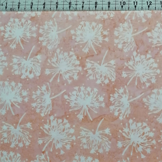 Hoffman - Bali Batiks Handpaints Dandylion Wishes Coral 100% Cotton Fabric