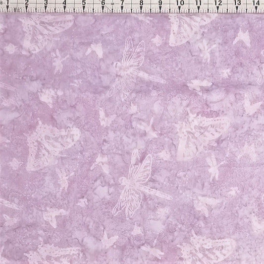 Hoffman - Bali Batiks Handpaints Dragonflies Lavender 100% Cotton Fabric