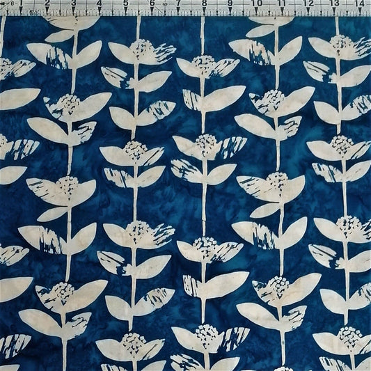 Hoffman - Bali Batiks Handpaints Floral Delft 100% Cotton Fabric