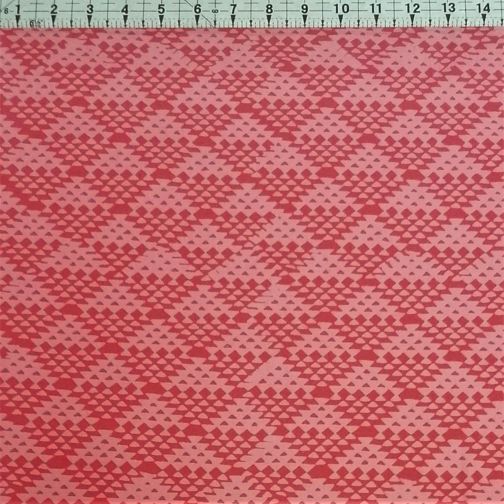 Hoffman - Bali Batiks Handpaints Geo Baskets Coral 3017 080 100% Cotton Fabric - Crafts and Quilts