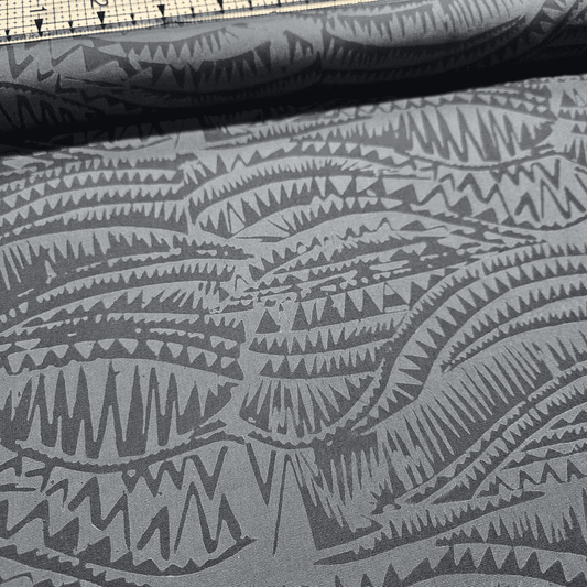 Hoffman - Bali Batiks Handpaints Geo Waves Grey 100% Cotton Fabric