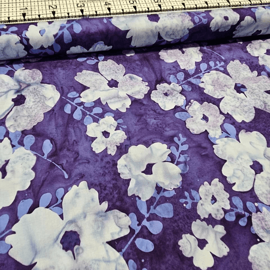 Hoffman - Bali Batiks Handpaints Hibiscus Purple Sky 3355-909 100% Cotton Fabric