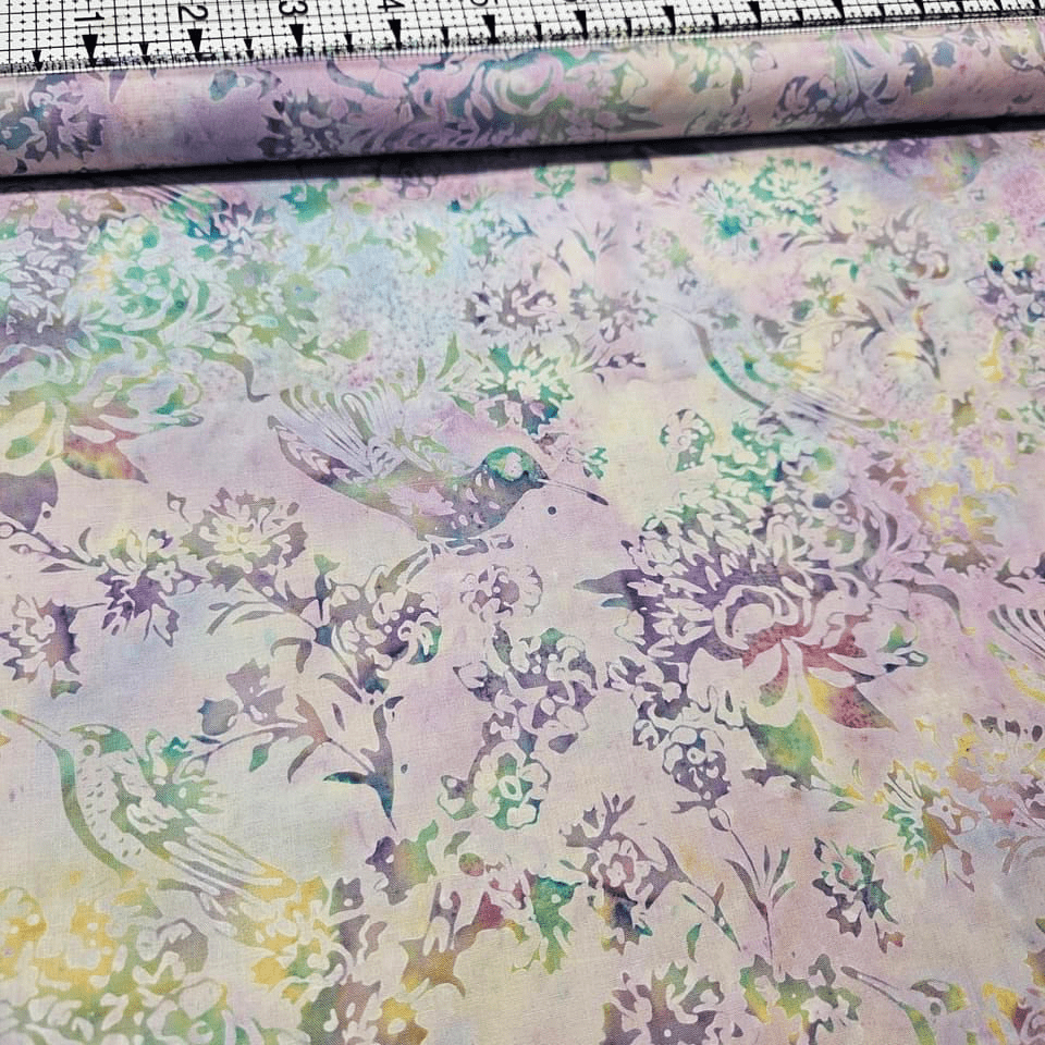 Hoffman - Bali Batiks Handpaints Hummingbird Lilac 3355-401 100% Cotton Fabric