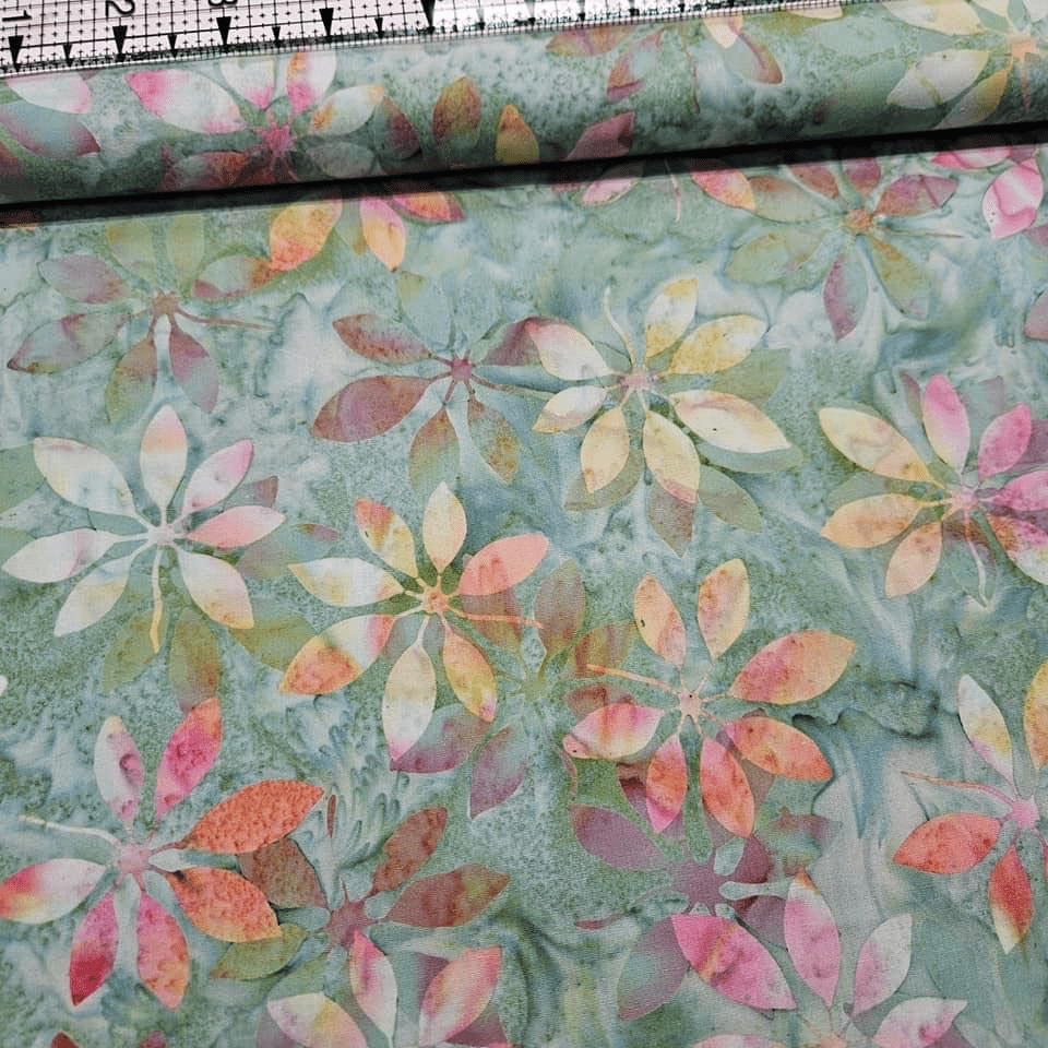 Hoffman - Bali Batiks Handpaints Rubber Tree Leaf Sage 3355 100% Cotton Fabric