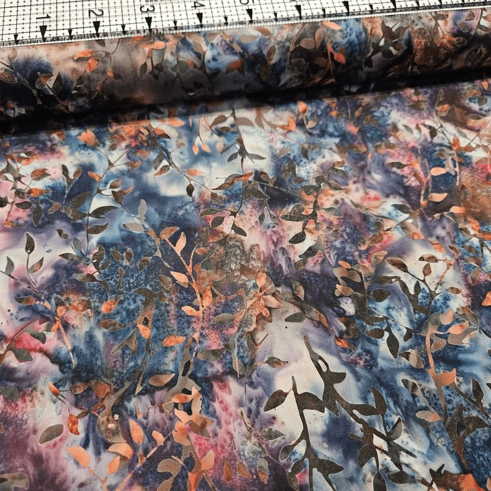 Hoffman - Bali Batiks Handpaints Vines Licorice 3364-712 100% Cotton Fabric