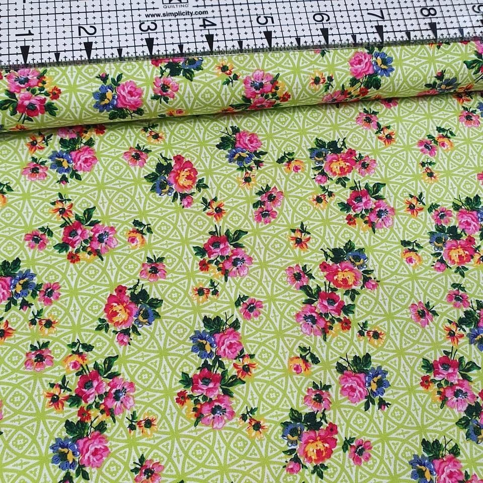 Hoffman - Bohemia L3357 Green 100% Cotton Fabric