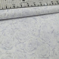 Hoffman - Cardinal Carols Christmas Rose Metallic Silver 7630 100% Cotton Fabric