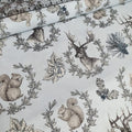 Hoffman - Rustic Refined Woodland Animals N7531 100% Cotton Fabric - Crafts and Quilts
