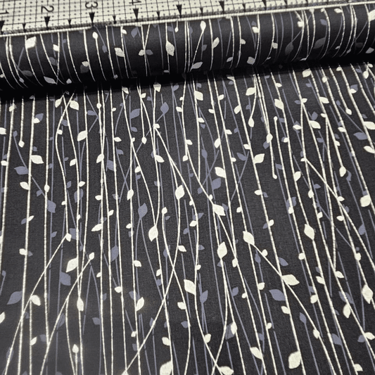 Hoffman - Sparkle And Fade Vines Black S#R7685 100% Cotton Fabric