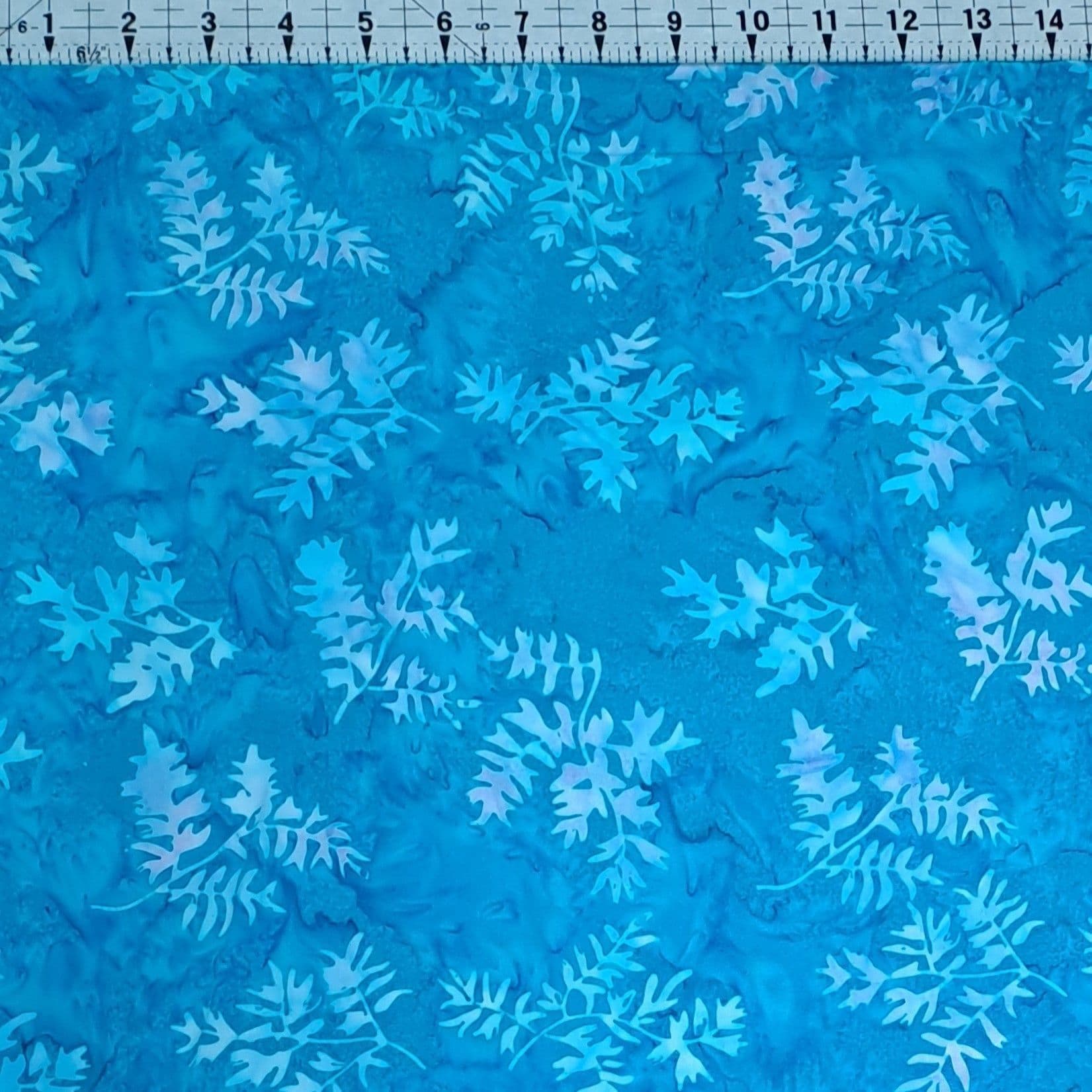 Indonesian Bali Batik - Ferns Blue Ocean 100% Cotton Fabric - Crafts and Quilts