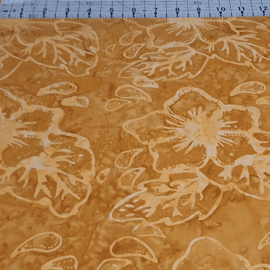 Indonesian Bali Batik - Hibiscus Sandy Beach 100% Cotton Fabric - Crafts and Quilts