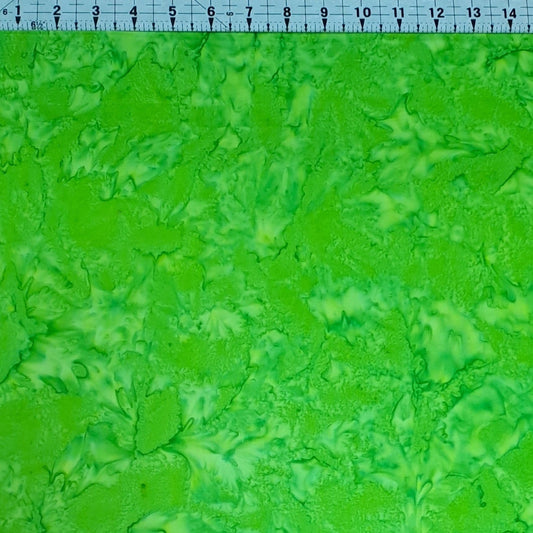 Indonesian Bali Batik - Marble Lime Green 100% Cotton Fabric - Crafts and Quilts