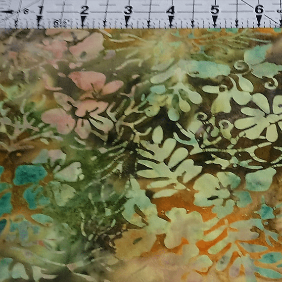 Indonesian Bali Batik - Tropical Oasis Greens 100% Cotton Fabric - Crafts and Quilts