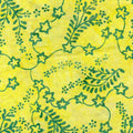 Indonesian Bali Batik - Twilight Stars Yellow 100% Cotton Fabric - Crafts and Quilts