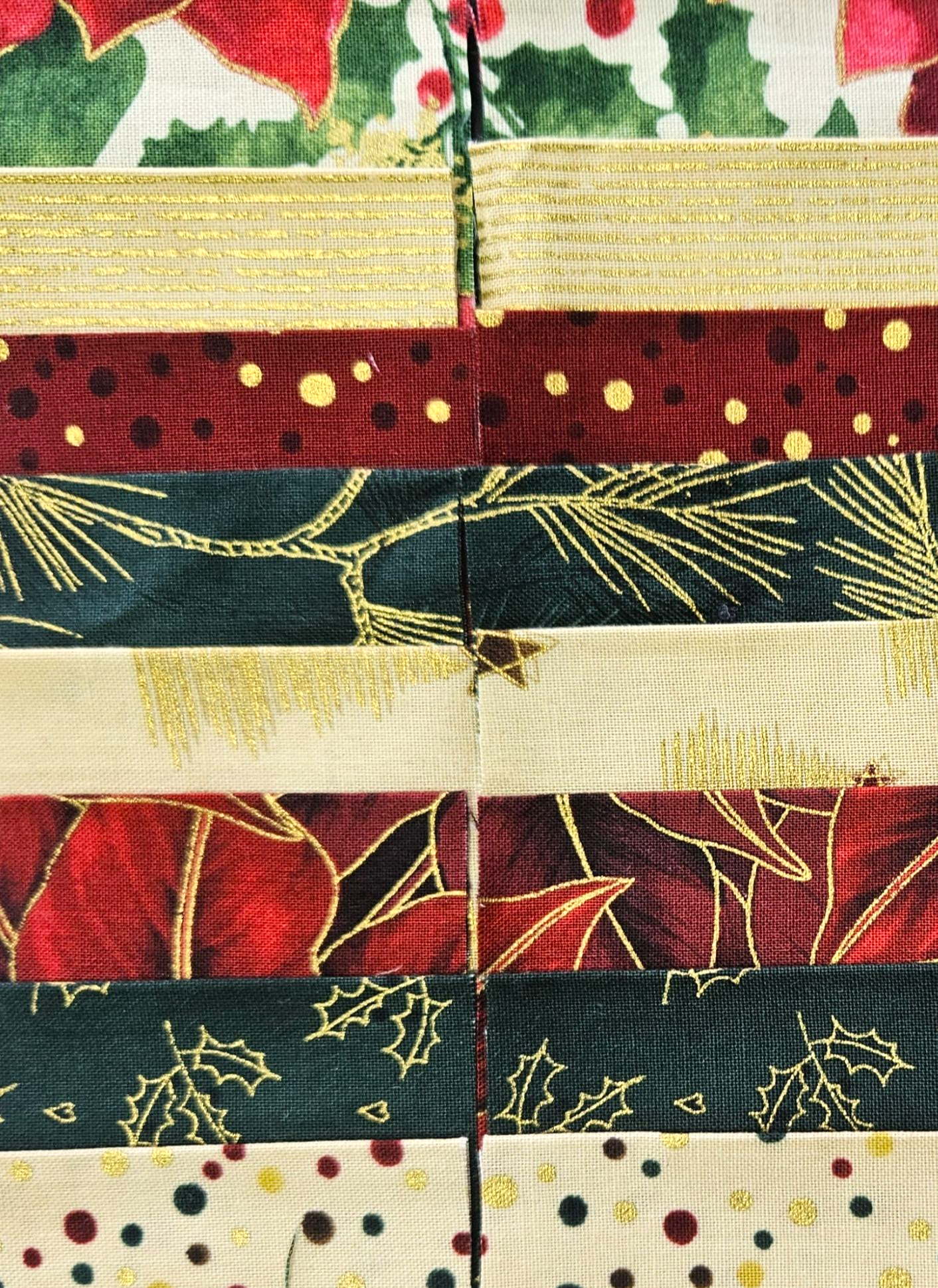 2.5" Jelly Roll - Christmas Metallics