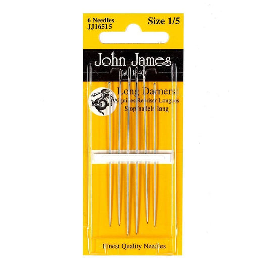 John James Long Darners Needles 6 Pack Size 1/5