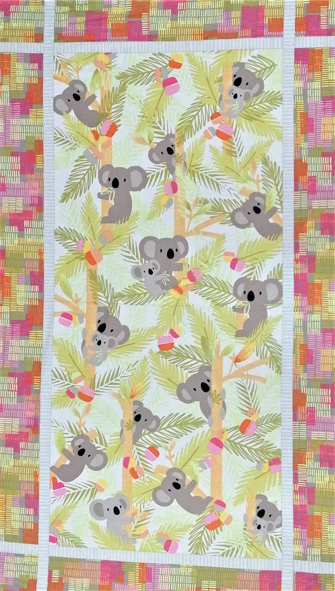 Kansas Studio - Koala Baby Cot Quilt Fabric Panel