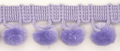 Large Pom Pom Braid - Lilac - 25mm x 3 Meters