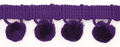 Large Pom Pom Braid - Purple - 25mm x 3 Meters - Crafts and Quilts