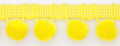 Large Pom Pom Braid - Yellow - 25mm x 3 Meters - Crafts and Quilts