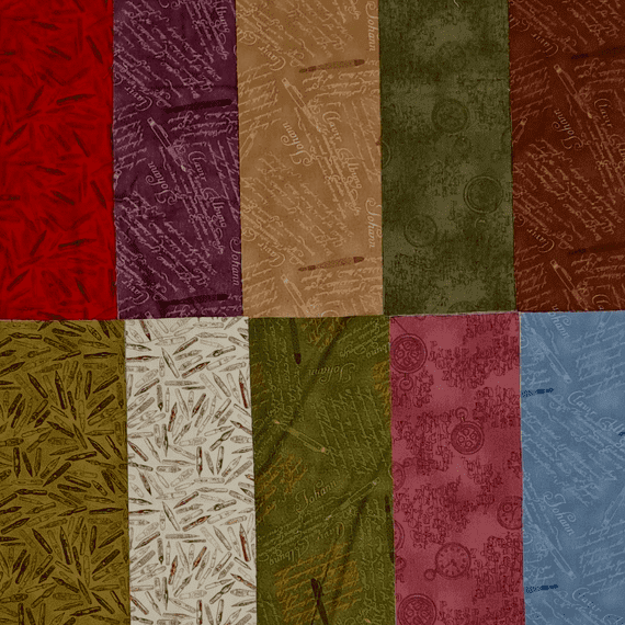 Layer Cake  - Masculine - Twenty 10" Squares 100% Cotton Fabric Bundle