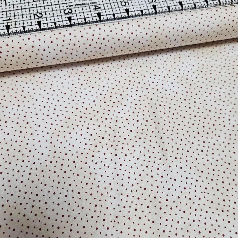 Maywood Studio - Beautiful Basics Neutral Dot 100% Cotton Fabric - Crafts and Quilts