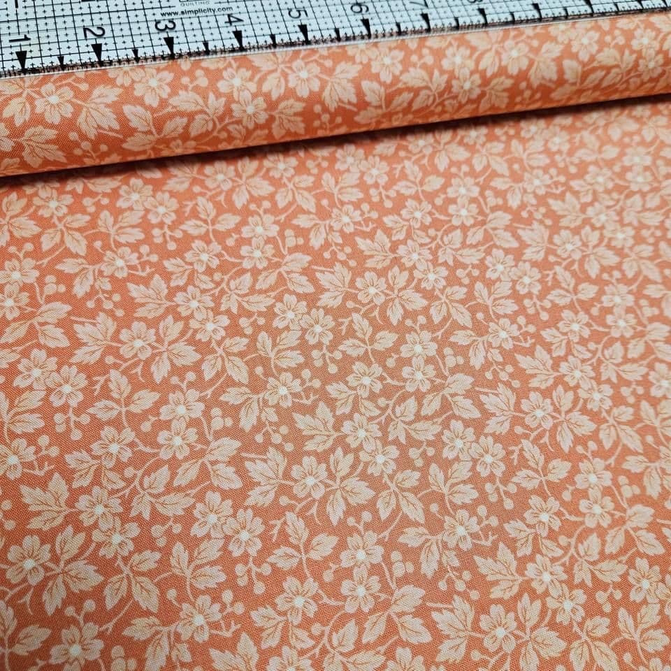 Maywood Studios - Chrysanthemum Orange 100% Cotton Fabric - Crafts and Quilts