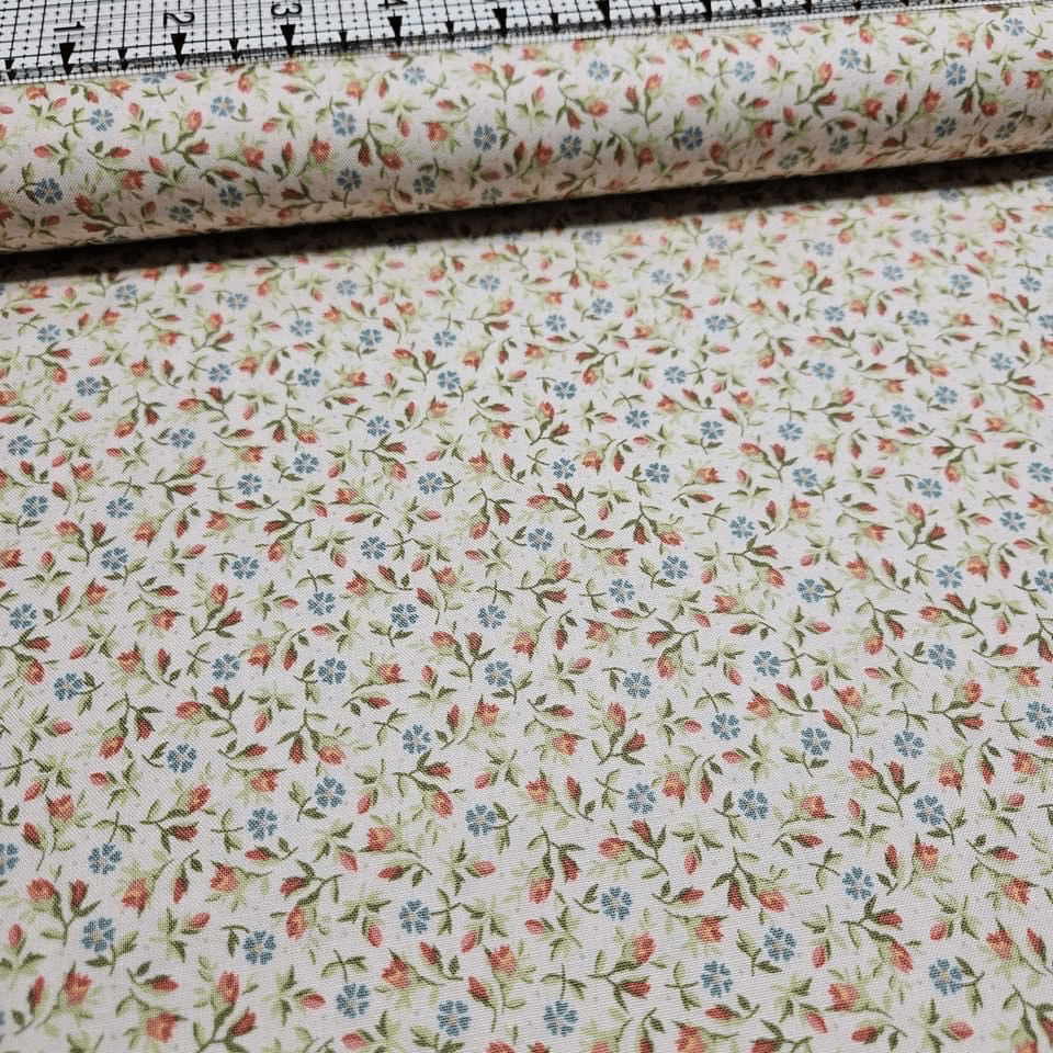 Maywood Studios - Graceful Moments Ditsy Floral Pink 100% Cotton Fabric - Crafts and Quilts