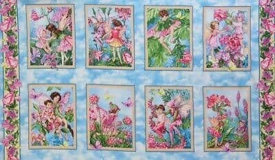 Michael Miller - Fairy Whispers Flower Fairy by Cicely Mary Barker Quilt Fabric Panel