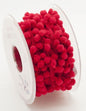 Mini Pom Pom Braid - Red - 15mm x 3 Meters