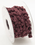 Mini Pom Pom Braid - Wine - 15mm x 3 Meters