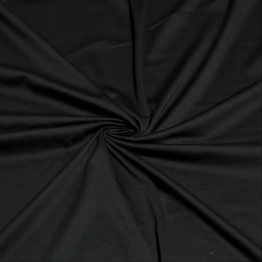 Ponte Roma - Black 60% Wide Jersey Fabric