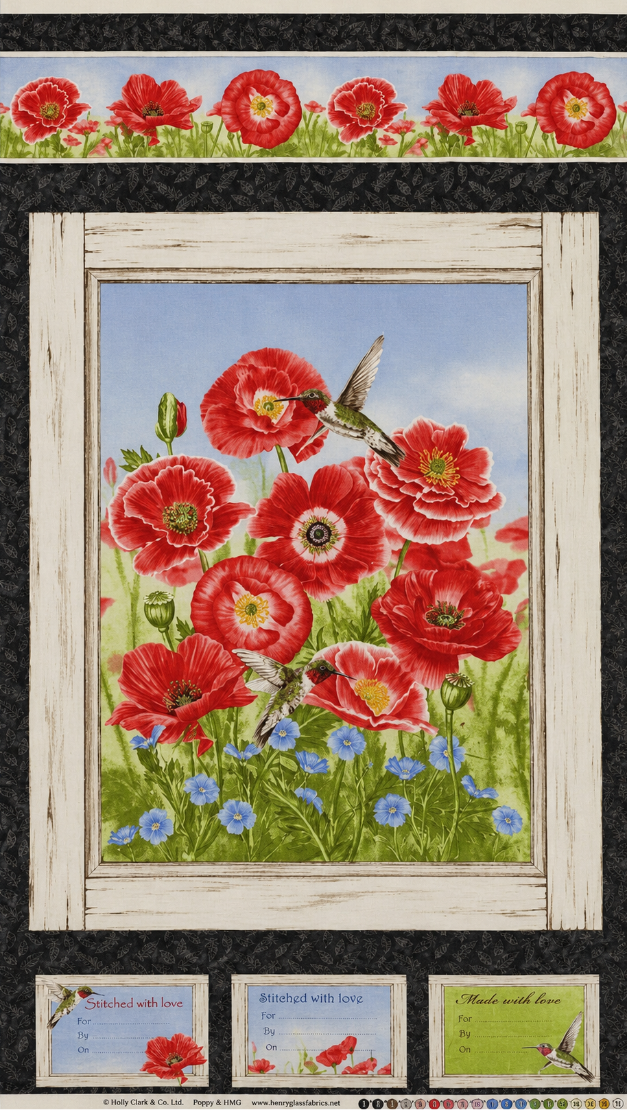Henry Glass - Poppy Meadows Quilt Fabric Panel