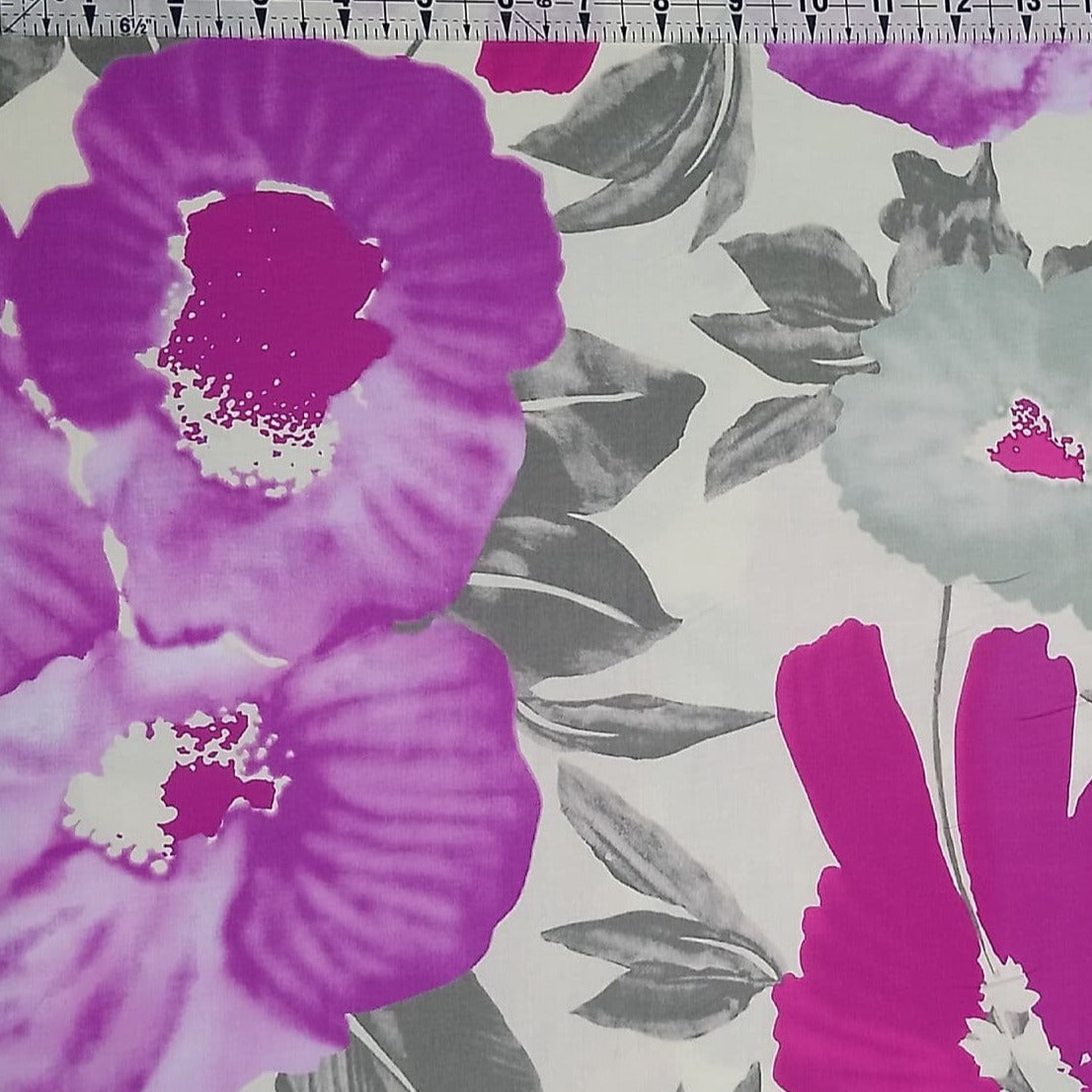 Poplin - Bold Blooms Pinks 60" Wide Premium 100% Cotton Fabric Yard