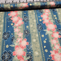 Quilt Gate - Hyakka Ryoran Japanese Metallic Stripe HR3930-14 100% Cotton Fabric