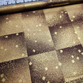 Quilt Gate - Hyakka Ryoran Japanese Metallic Tiled Brown HR5905-16 100% Cotton Fabric