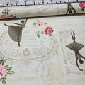 Quilt Gate - Ruru Bouquet Ditsy Ballet Ballerina RU2260-30 100% Cotton Fabric - Crafts and Quilts