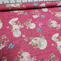 Quilt Gate - Ruru Bouquet Floral Script RU2200-14 100% Cotton Fabric - Crafts and Quilts