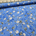 Quilt Gate - Ruru Bouquet Trailing Rose Blue RU2250-14 100% Cotton Fabric - Crafts and Quilts