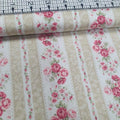 Quilt Gate - Ruru Floral Stripe RU2220-14 100% Cotton Fabric