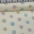 Red Rooster - Escapade Daisy Dots Lemon 100% Cotton Fabric - Crafts and Quilts