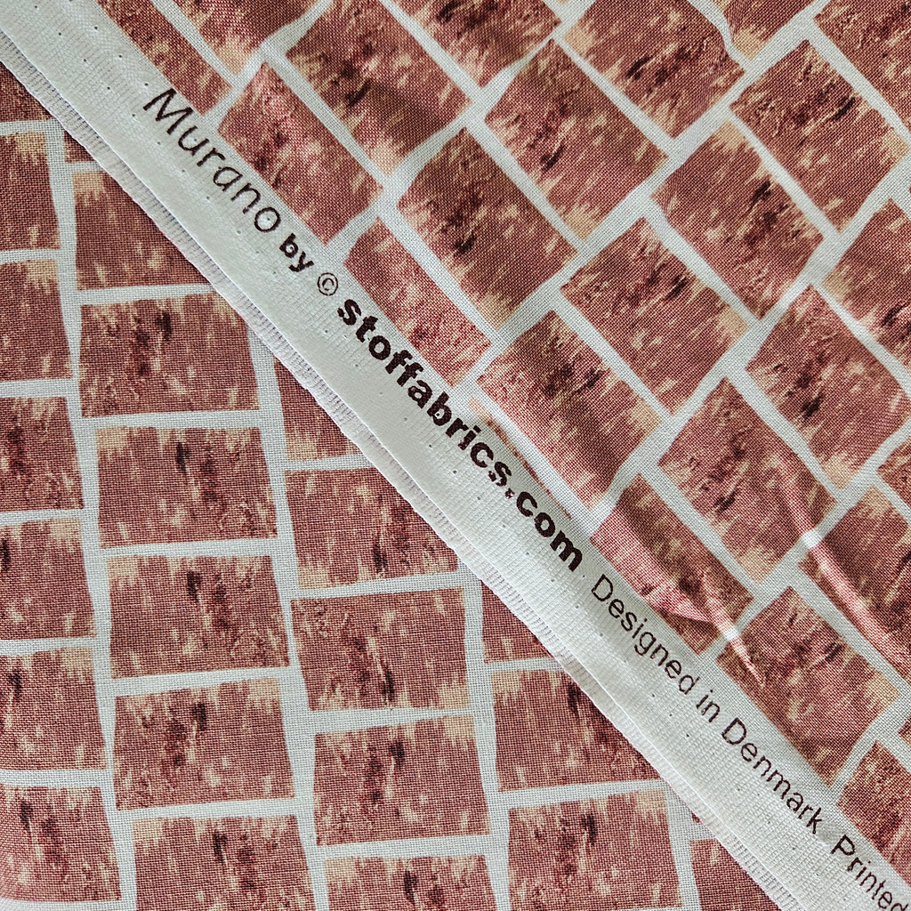 Stof - Murano Pink Square 100% Cotton Fabric - Crafts and Quilts