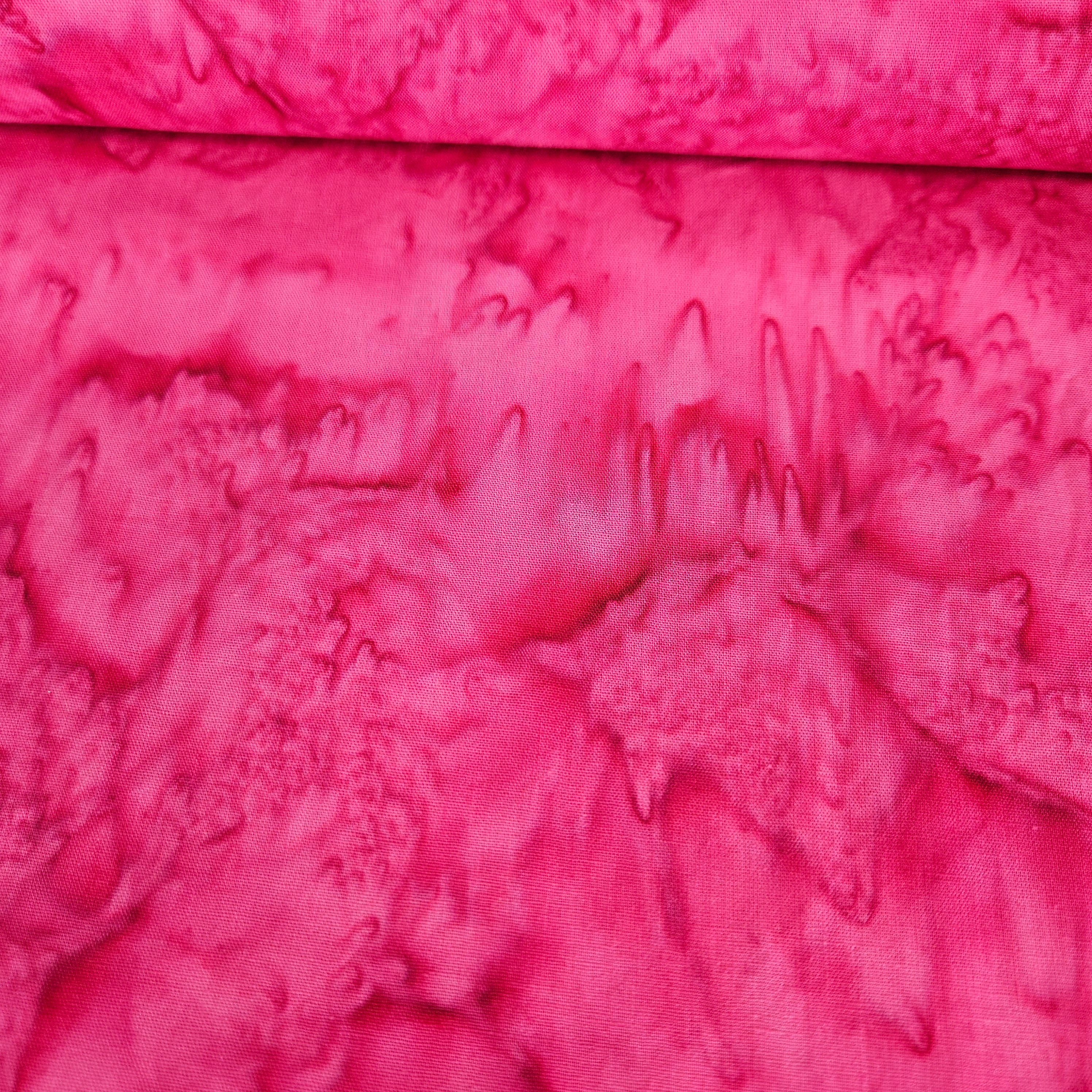 Indonesian Bali Batik - Marble Magenta 100% Cotton Fabic - Crafts and Quilts