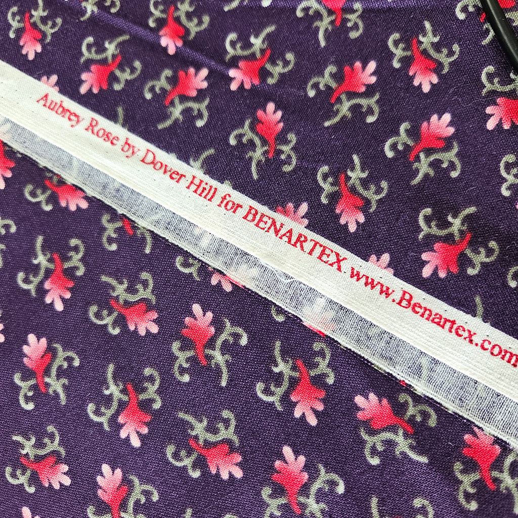 Benartex - Aubrey Rose 100% Cotton Fabric - Crafts and Quilts