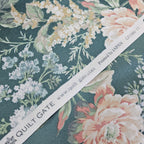 Quilt Gate - Gentle Flowers Blossoms Green GF5980-11 100% Cotton Fabric - Crafts and Quilts