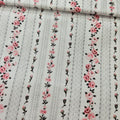 Stof - Amy Roses Grey 100% Cotton Fabric - Crafts and Quilts