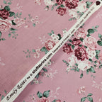 Stof - Emilys Roses Mauve Pink 100% Cotton Fabric - Crafts and Quilts