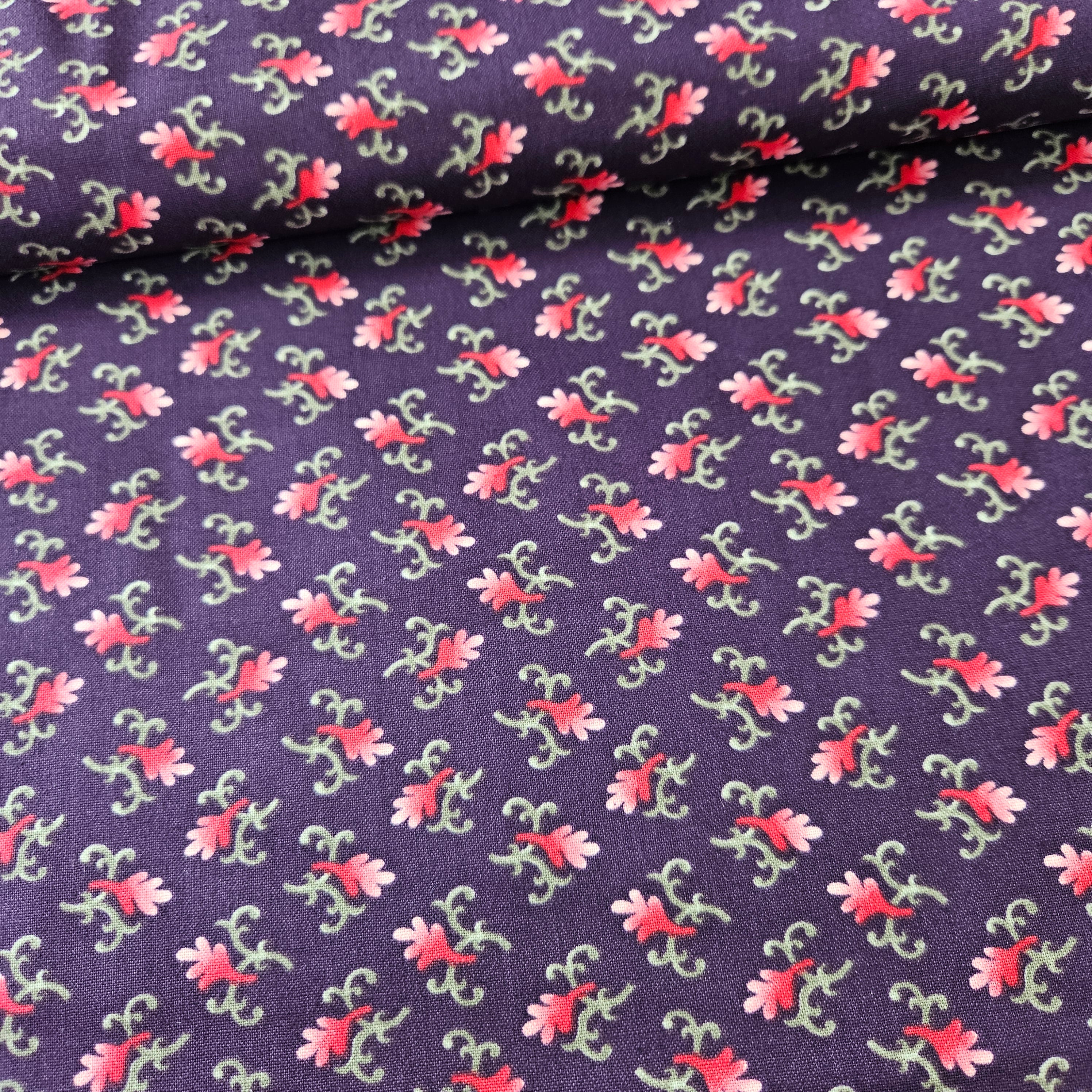 Benartex - Aubrey Rose 100% Cotton Fabric - Crafts and Quilts